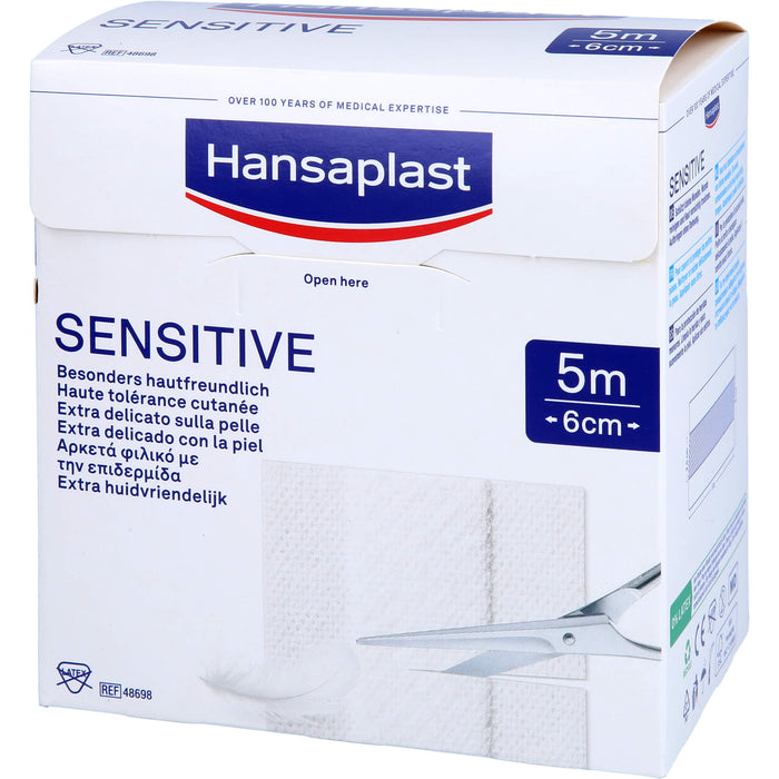 Hansaplast Sensitive 5 m x 6 cm Pflaster, 1 St. Pflaster