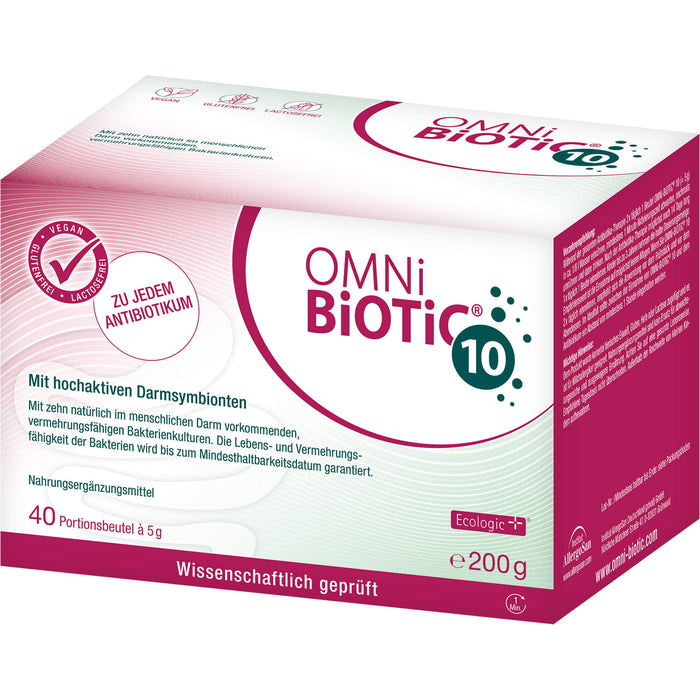 OMNi BiOTiC 10 Pulver mit hochaktiven Darmsymbionten, 40 pcs. Sachets