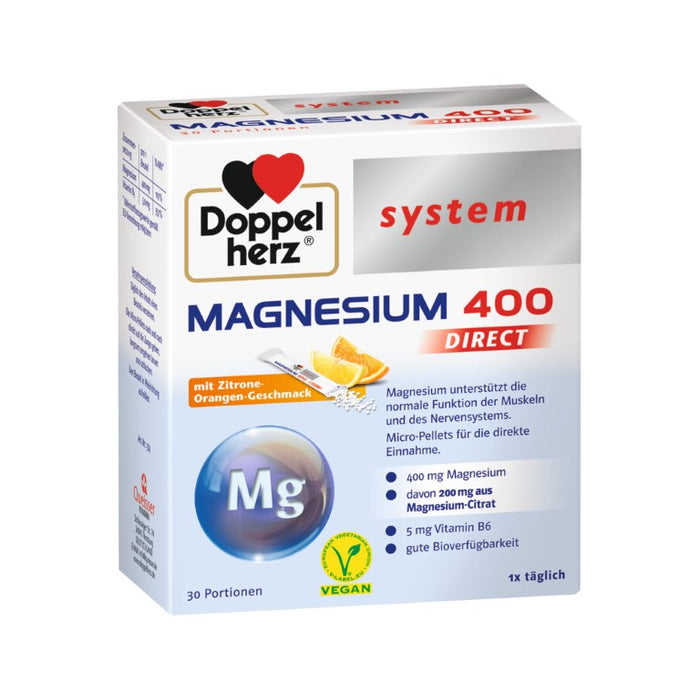 Doppelherz system MAGNESIUM 400 DIRECT, 30 pc Sachets