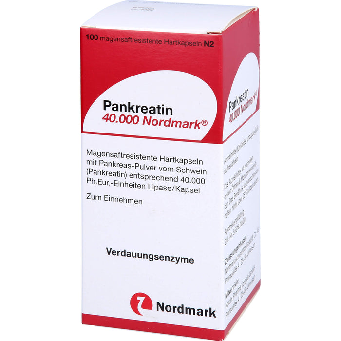 Pankreatin 40.000 Hartkapseln bei exokriner Pankreasinsuffizienz, 100 pc Capsules