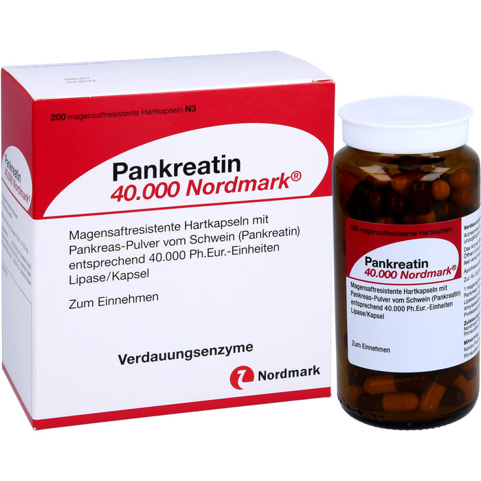 Pankreatin 40.000 Nordmark Hartkapseln Verdauungsenzyme, 200 pcs. Capsules