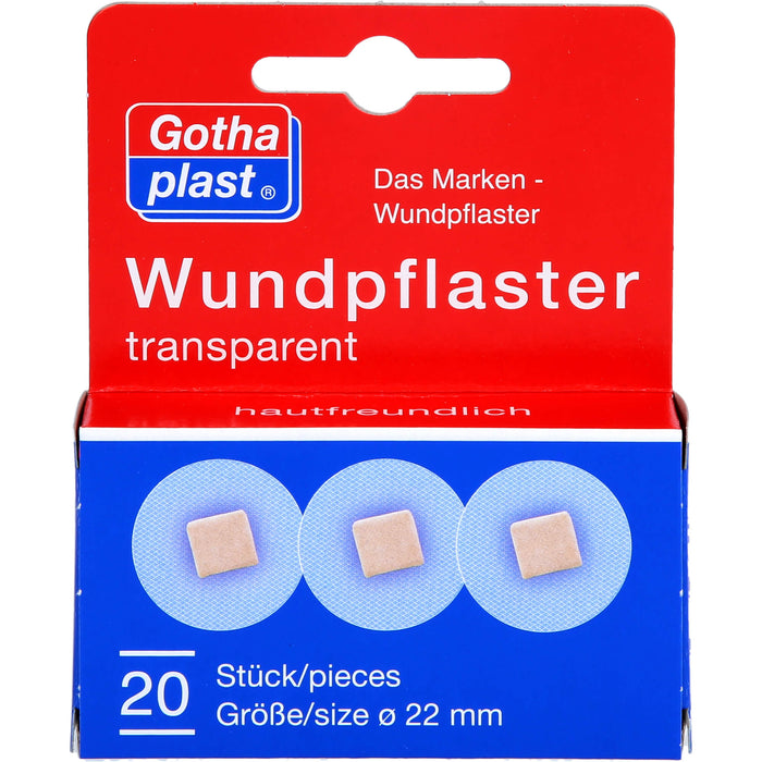 Gothaplast Wundpflaster 22 mm transparent, 20 pc Pansement