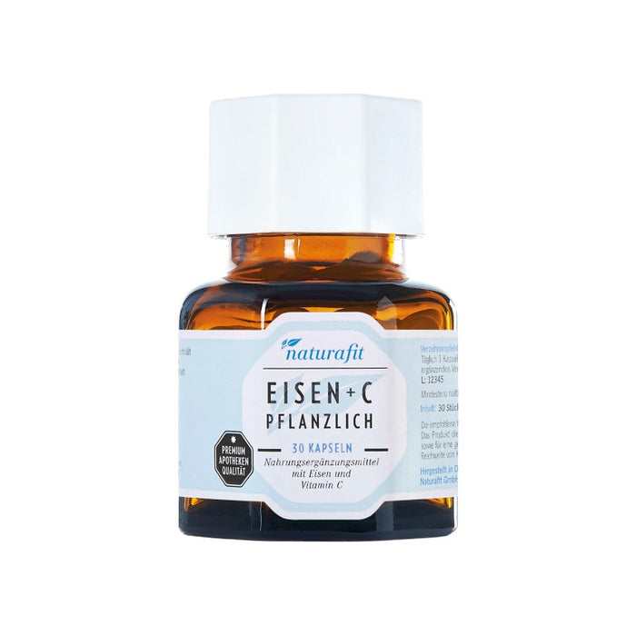 naturafit Eisen + C pflanzlich Kapseln, 30 pcs. Capsules