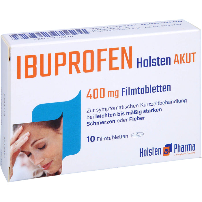 Ibuprofen Holsten akut 400 mg Filmtabletten, 10 pcs. Tablets