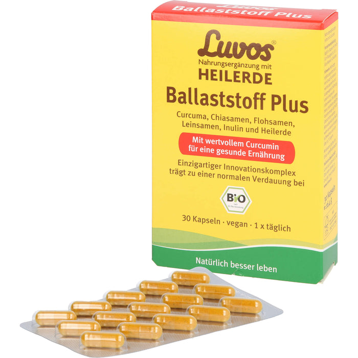 Luvos Heilerde bio Ballaststoff plus Kapseln, 30 pc Capsules