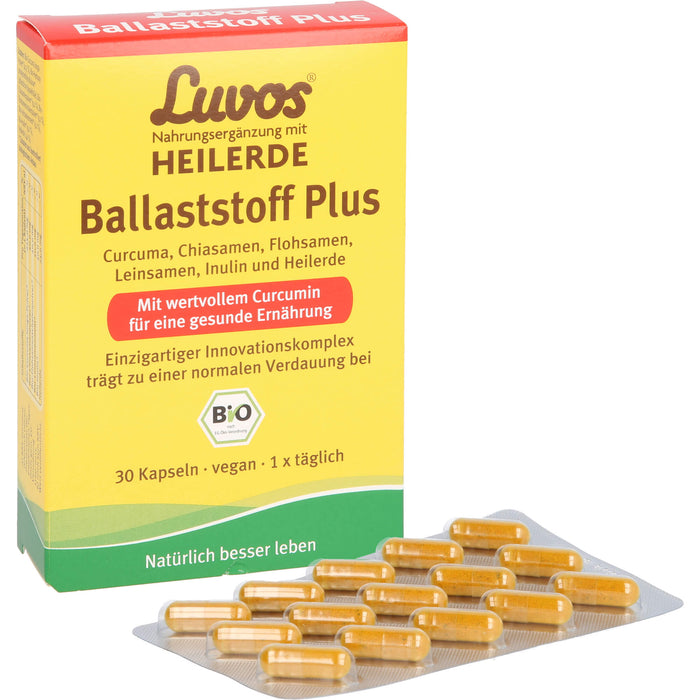 Luvos Heilerde bio Ballaststoff plus Kapseln, 30 pcs. Capsules