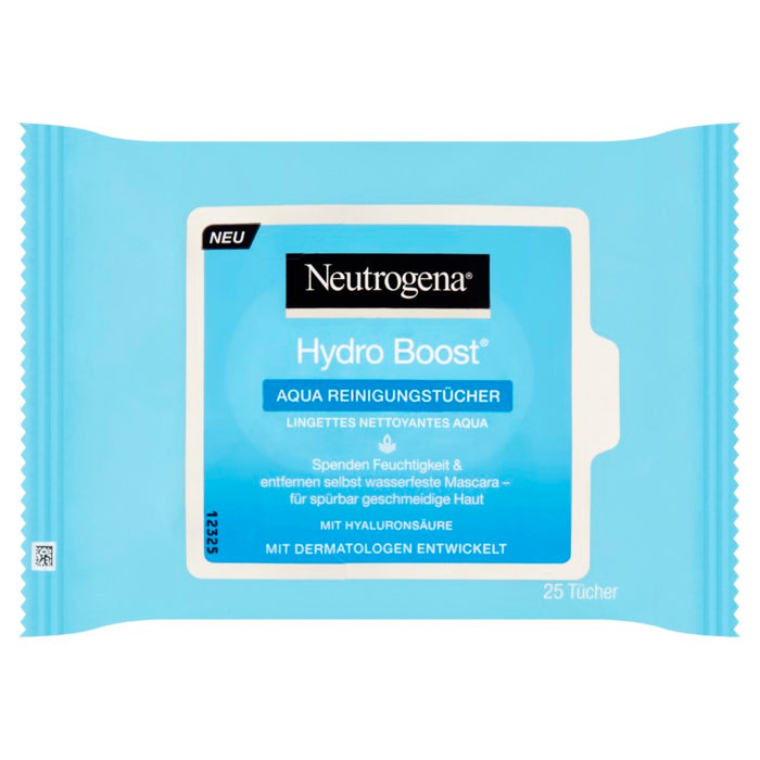 Neutrogena Hydro Boost Aqua Reinigungstücher, 25 pc Tissus