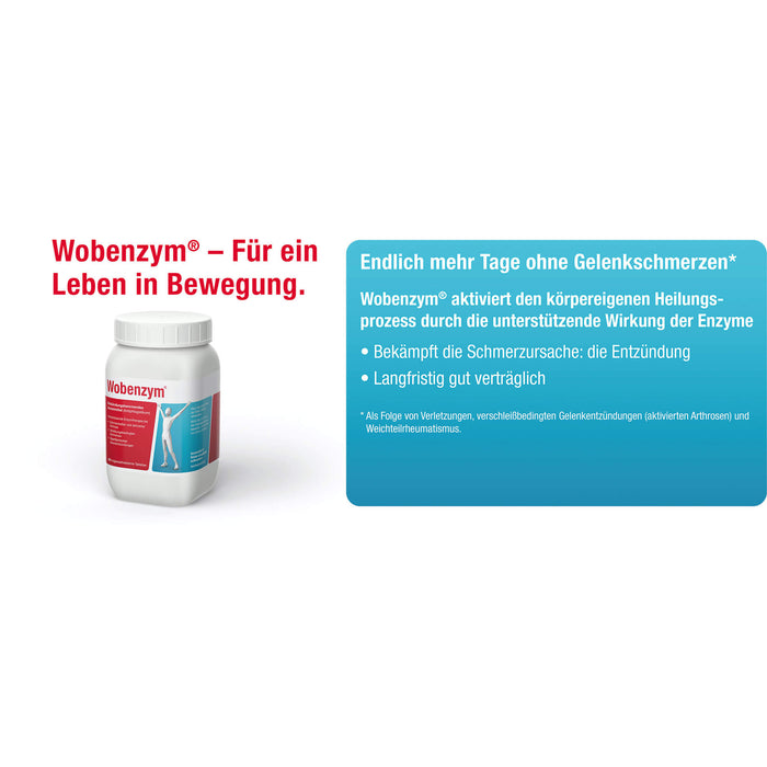 Wobenzym Tabletten entzündungshemmendes Arzneimittel, 800 pc Tablettes