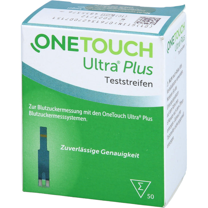 ONETOUCH Ultra Plus Teststreifen zur Blutzuckermessung, 50 pc Bandelettes réactives