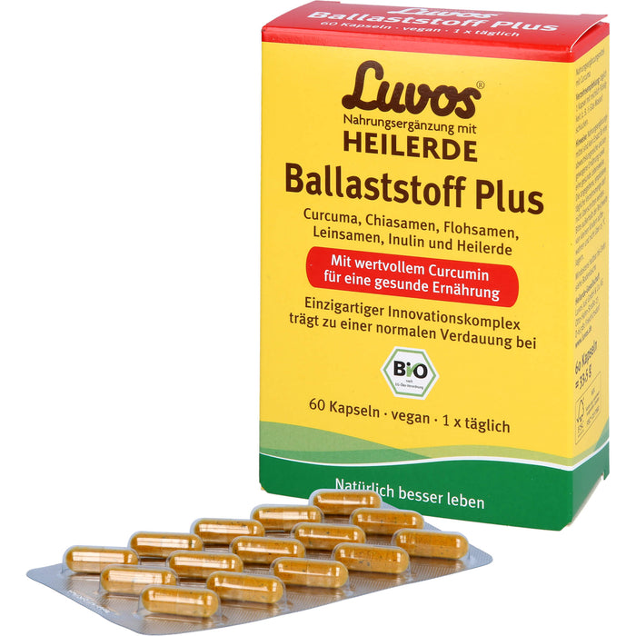 Luvos Heilerde BIO Ballaststoff Plus Kapseln, 60 pcs. Capsules