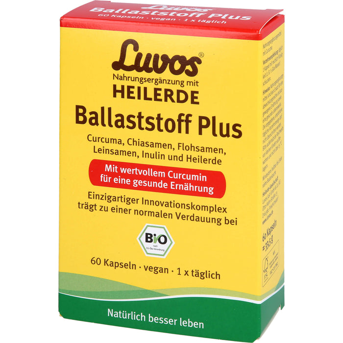 Luvos Heilerde BIO Ballaststoff Plus Kapseln, 60 pcs. Capsules