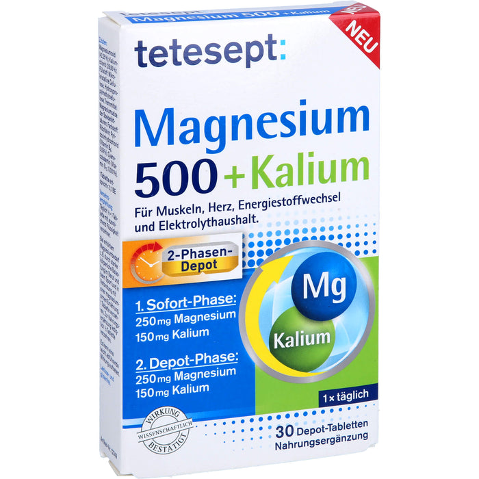 tetesept Magnesium 500+Kalium, 30 St TAB