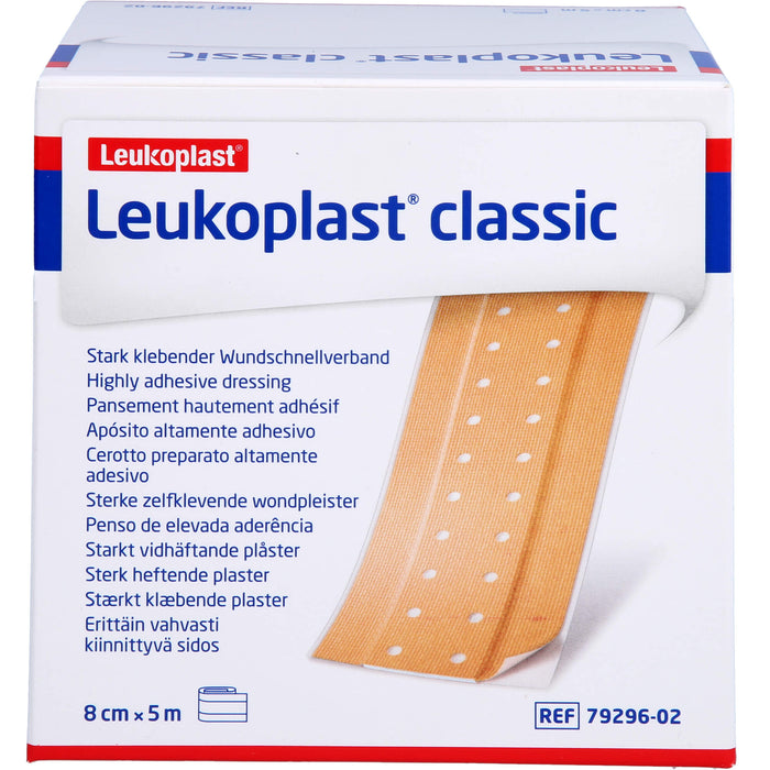 Leukoplast Classic 8 cm x 5 m stark klebender Wundschnellverband, 1 pc Pansement