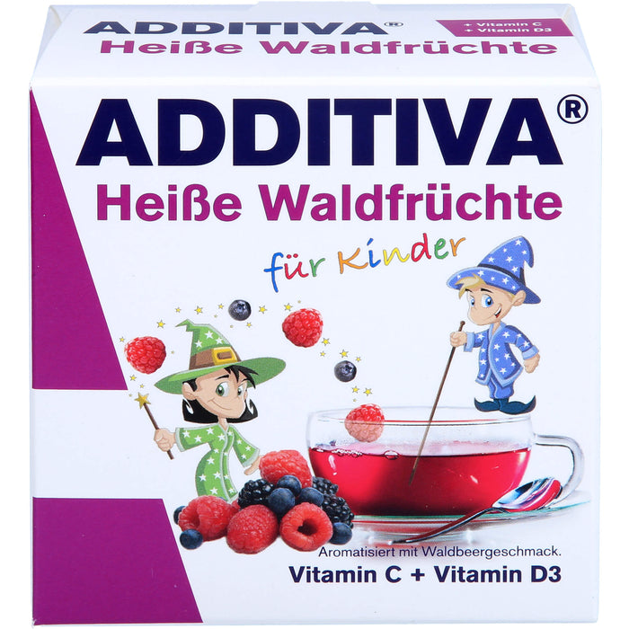 ADDITIVA Heiße Waldfrüchte für Kinder Vitamin C + Vitamin D3 Pulver, 100 g Poudre