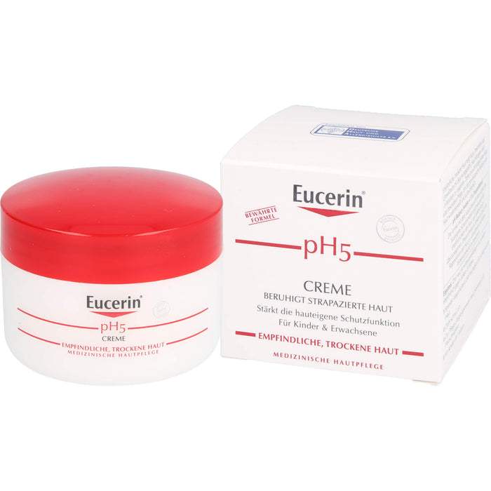 Eucerin pH5 Creme beruhigt strapazierte Haut, 75 ml Crème