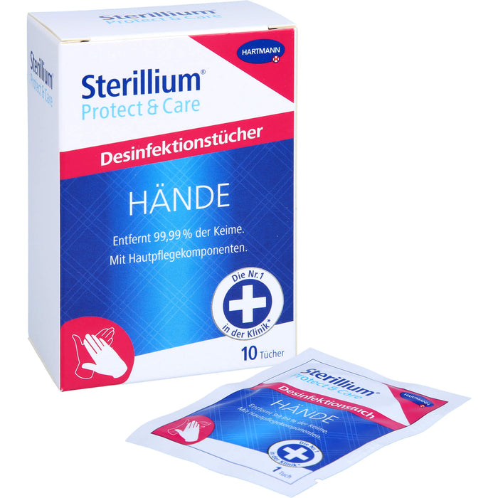 Sterillium Protect & Care Desinfektionstücher für die Hände, 10 pcs. Cloths