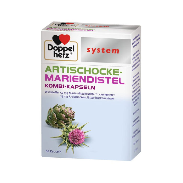 Doppelherz system Artischocke-Mariendistel Kombi-Kapseln, 60 St. Kapseln