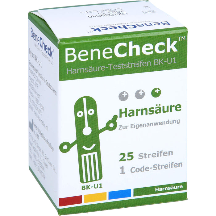 BeneCheck Harnsäure Teststreifen BK-U1, 25 pcs. Test strips