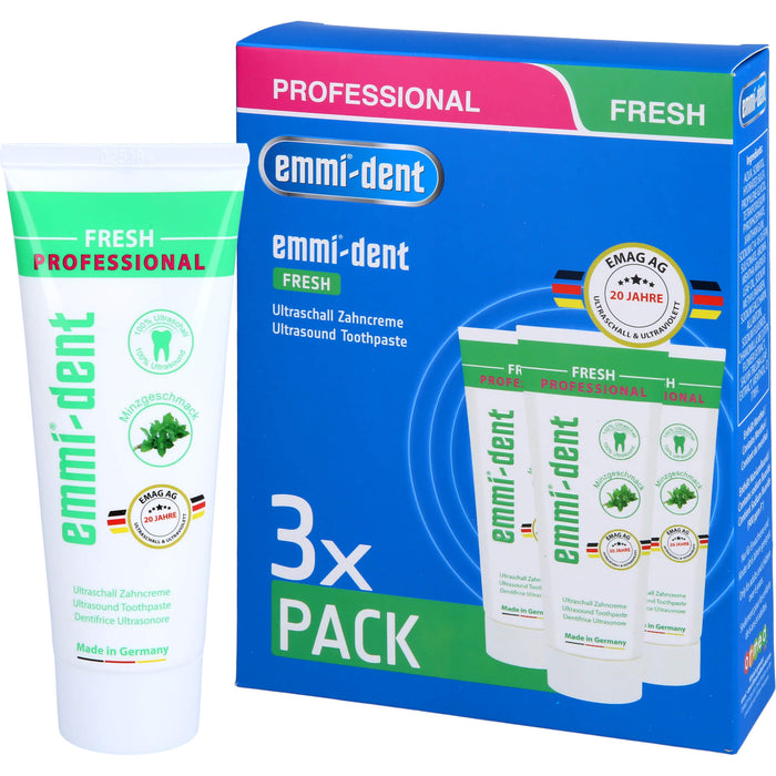 emmi-dent Ultraschall Zahncreme 3 Fresh Set, 3 St ZCR