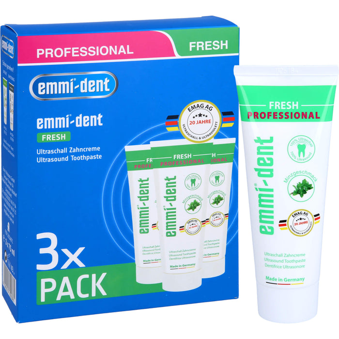 emmi-dent Ultraschall Zahncreme 3 Fresh Set, 3 St ZCR