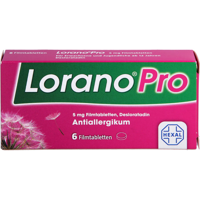 Lorano Pro Filmtabletten Antiallergikum, 6 St. Tabletten