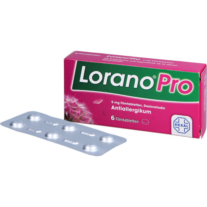 Lorano Pro Filmtabletten Antiallergikum, 6 pcs. Tablets