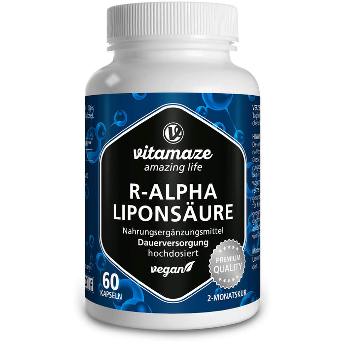 R-Alpha-Liponsäure 200 mg hochdosiert vegan, 60 St KAP