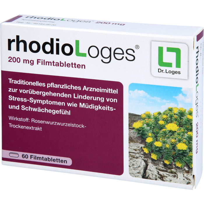 rhodioLoges 200 mg Filmtabletten zur vorübergehenden Linderung von Stress-Symptomen, 60 pcs. Tablets