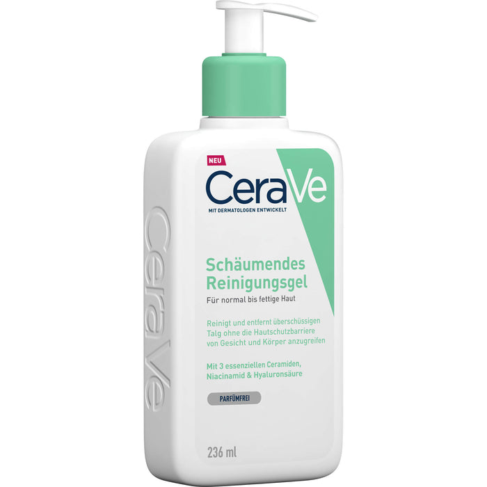 CeraVe Schäumendes Reinigungsgelf ür normale bis fettige Haut, 236 ml Gel