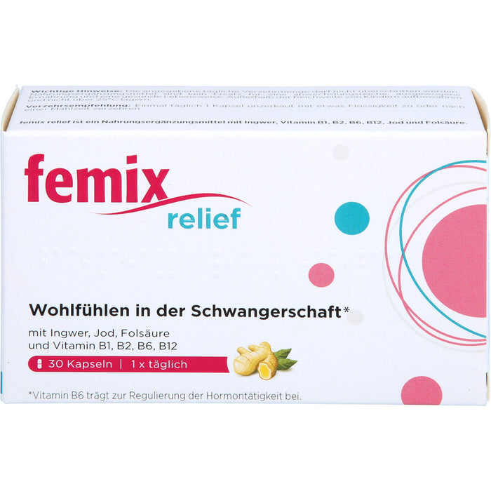 Femix Relief Kapseln zum Wohlfühlen in der Schwangerschaft, 30 pcs. Capsules