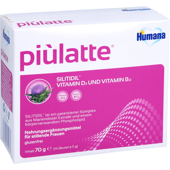 Humana piùlatte SILITIDIL Vitamin D3 und Vitamin B12 Beutel, 14 pc Sachets