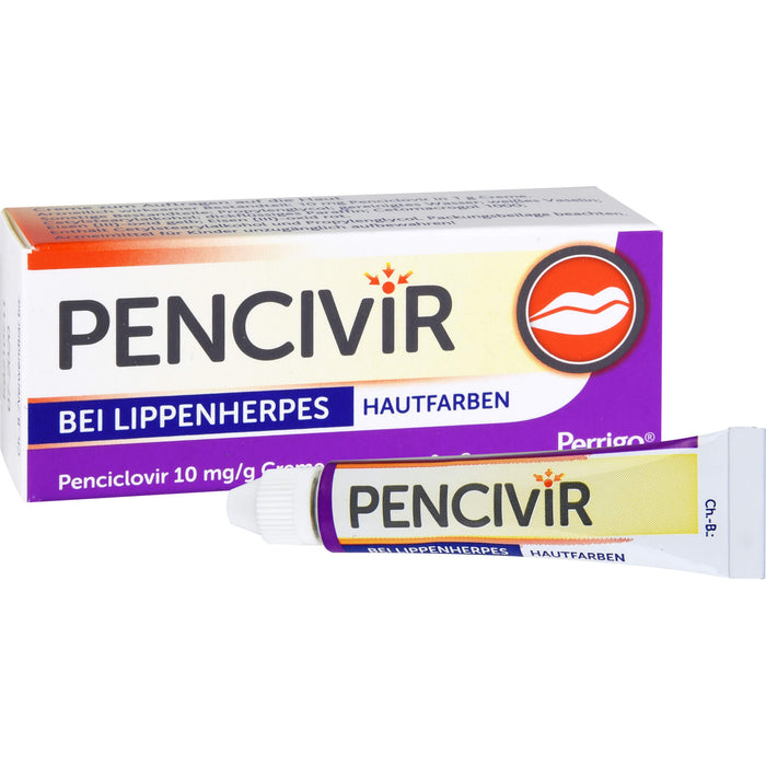 Pencivir hautfarben Creme bei Lippenherpes, 2 g Cream