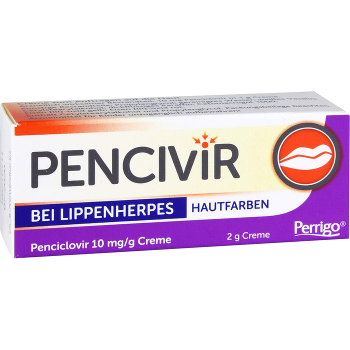 Pencivir hautfarben Creme bei Lippenherpes, 2 g Creme