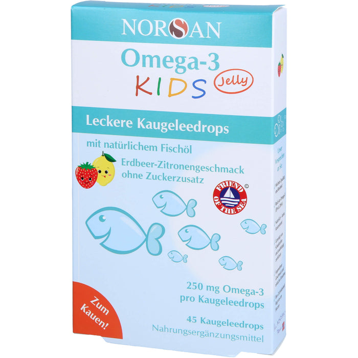 NORSAN Omega-3 Kids Jelly leckere Kaugeleedrops, 45 pcs. Tablets