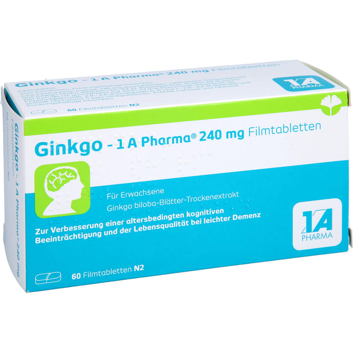 Ginkgo - 1 A Pharma 240 mg Filmtabletten, 60 St FTA