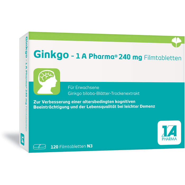 Ginkgo - 1 A Pharma 240 mg Filmtabletten, 120 St FTA