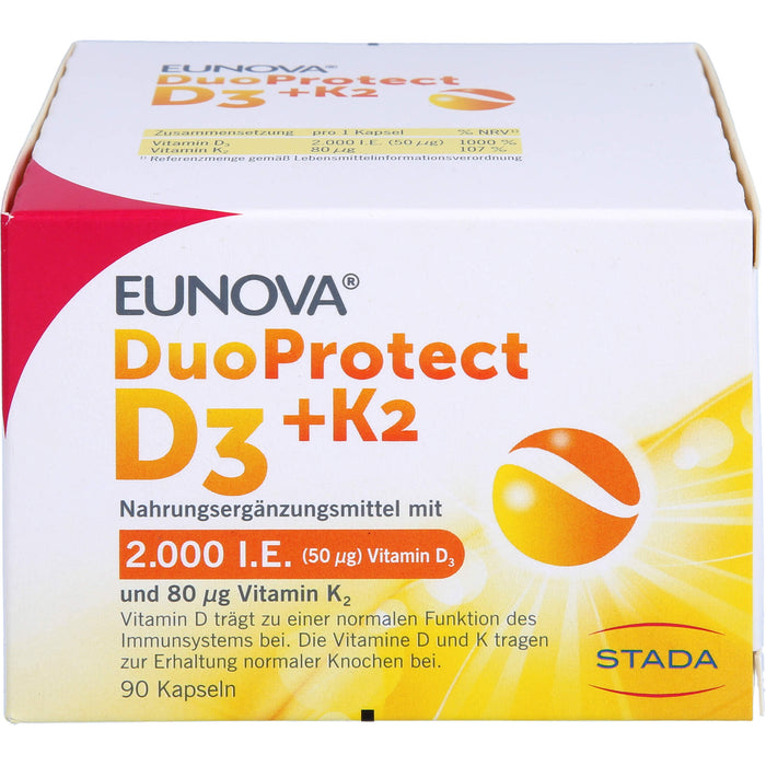 EUNOVA DuoProtect D3 + K2 Kapseln, 90 pcs. Capsules