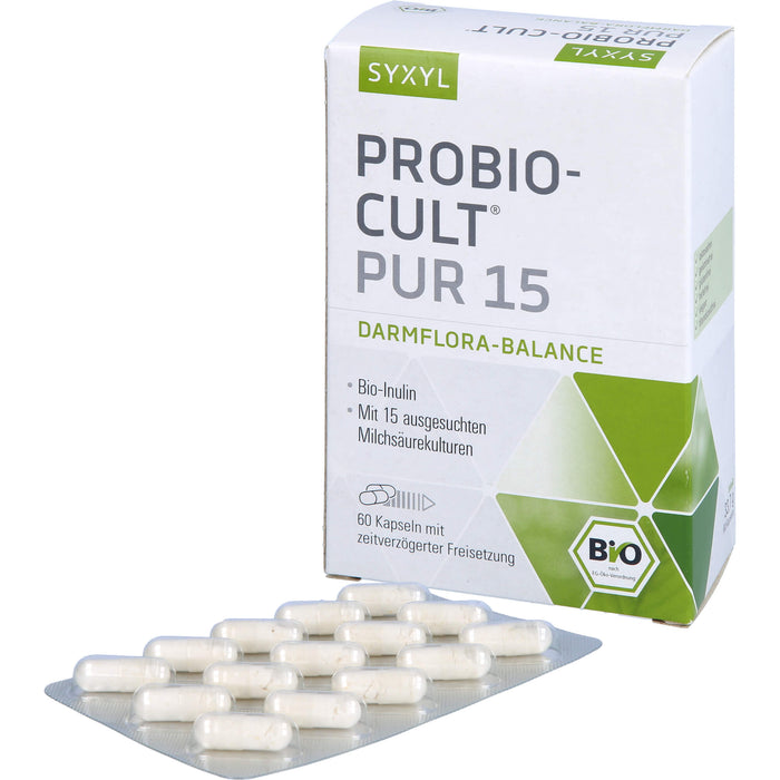 SYXYL Probio-Cult pur 15 Darmflora-Balance Kapseln, 60 pc Capsules