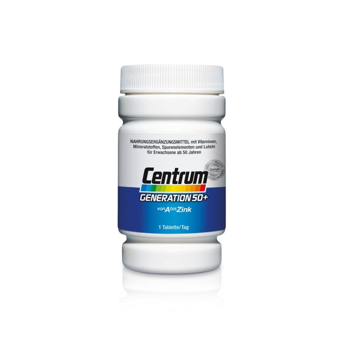 Centrum Generation 50+ Tabletten ergänzt die Ernährung sinnvoll mit Vitaminen, Mineralstoffen und Spurenelementen, 180 St. Tabletten