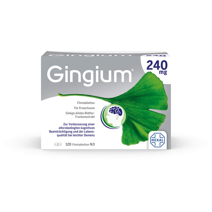 Gingium 240 mg Filmtabletten, 120 pc Tablettes