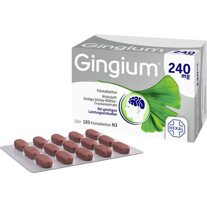 Gingium 240 mg Filmtabletten, 120 pc Tablettes