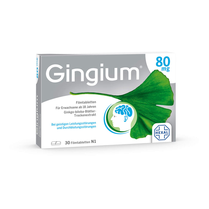 Gingium 80 mg Filmtabletten, 30 pc Tablettes