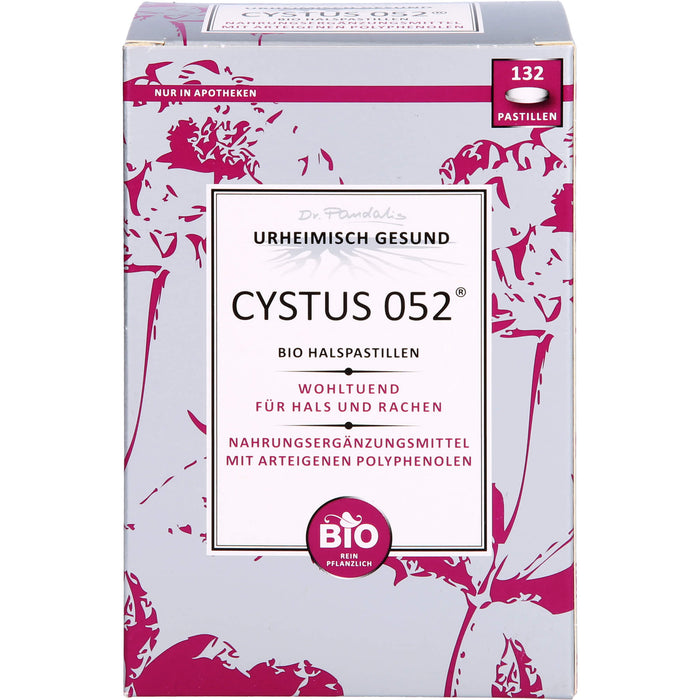 CYSTUS 052 Bio Halspastillen wohltuend für Hals und Rachen, 132 pc Pastilles