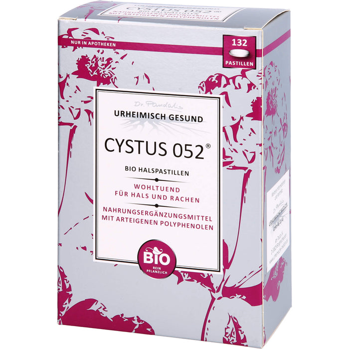 CYSTUS 052 Bio Halspastillen wohltuend für Hals und Rachen, 132 pc Pastilles