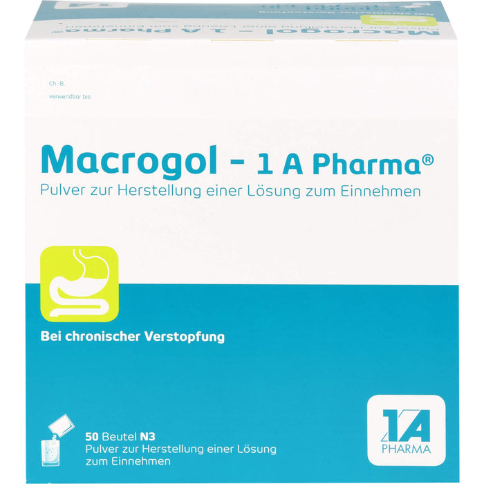 Macrogol - 1 A Pharma, Pulver zur Herstellung einer Lösung zum Einnehmen, 50 pc Sachets