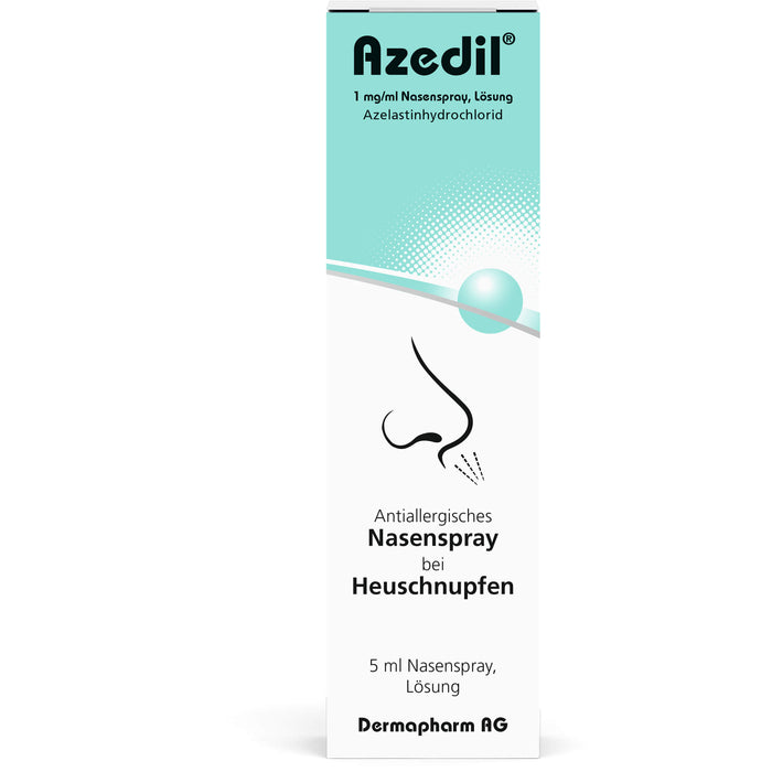 Azedil 1 mg/ml antiallergisches Nasenspray bei Heuschnupfen, 5 ml Solution