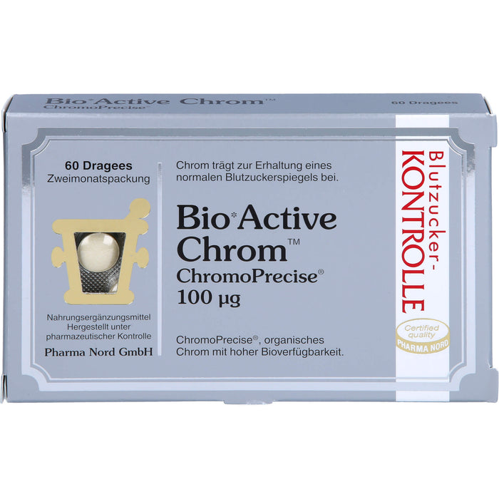 Pharma Nord BioActive Chrom 100 Mikrogramm Dragees, 60 pc Tablettes