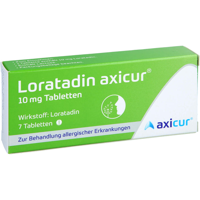 Axicur Loratadin 10 mg Tabletten bei Allergien, 7 pc Tablettes