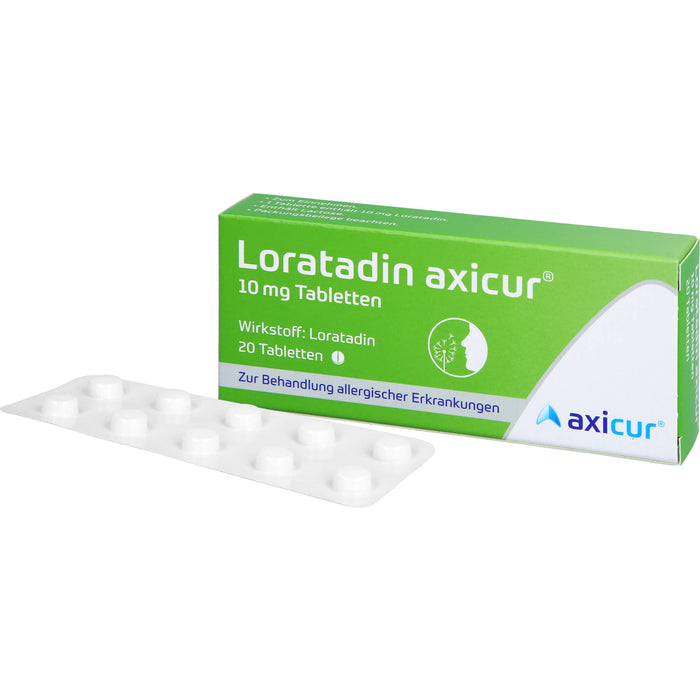 Loratadin axicur 10 mg Tabletten, 20 St TAB