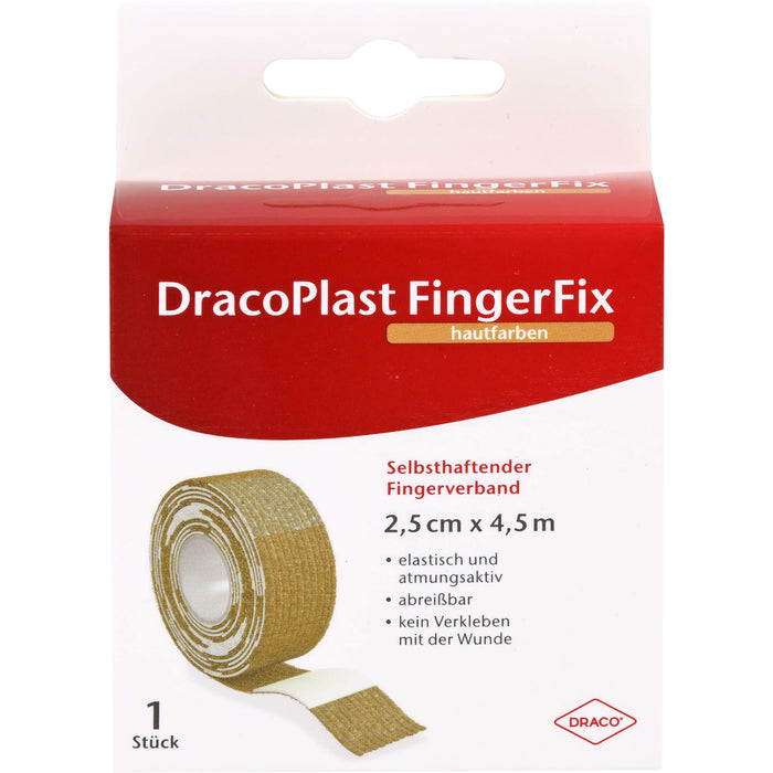 DracoPlast FingerFix 2,5cmx4,5m haut m. Wundk., 1 pcs. Patch